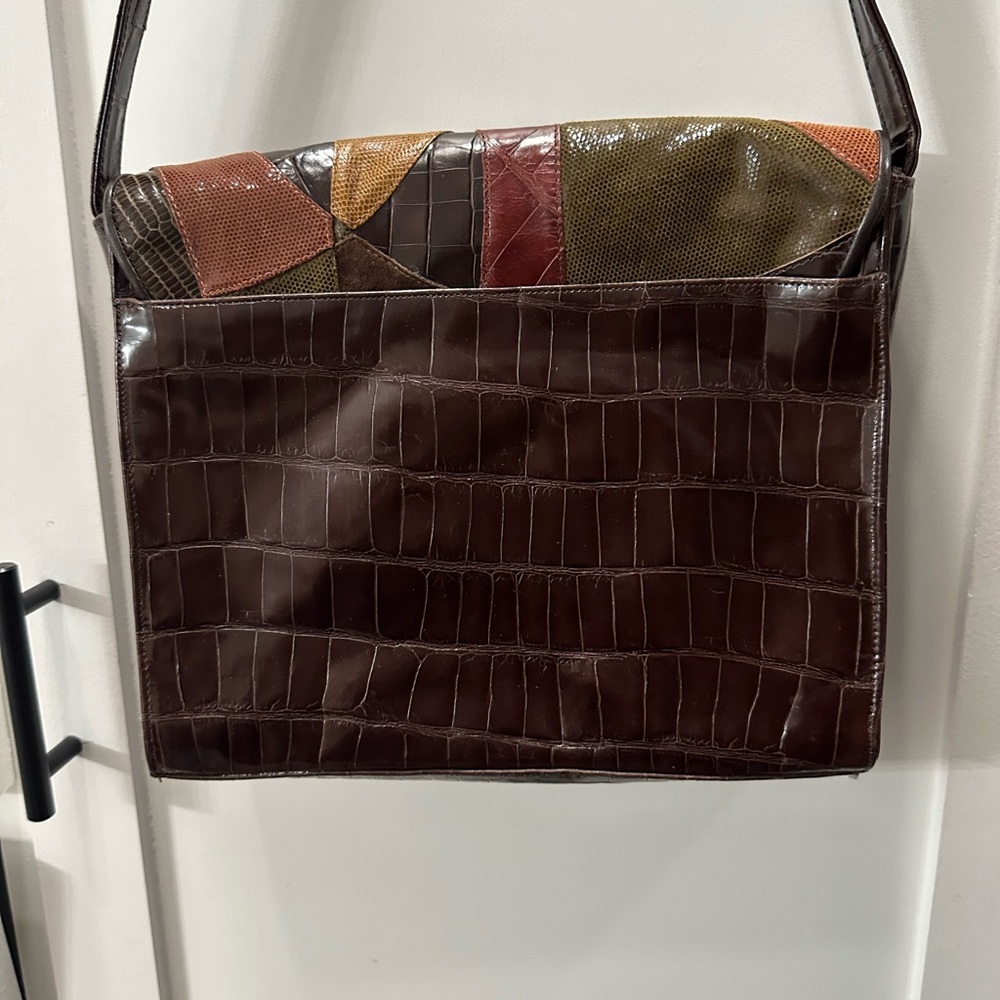 Patchwork Leather Shoulder Bag - image 2
